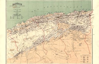 Algérie, la carte du commandant Niox, 1884