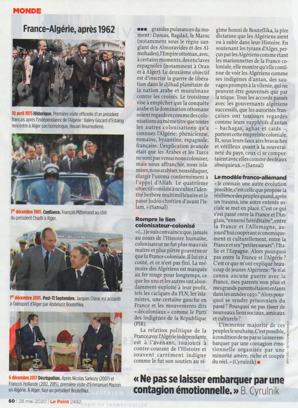 Cyrulnick et Sansal, juin 2020 (2)