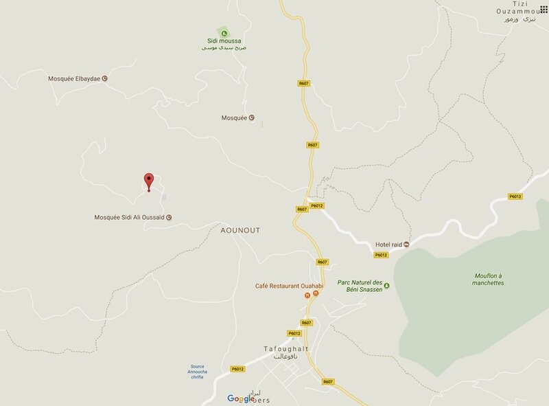 Aounout et Tafoughalt carte
