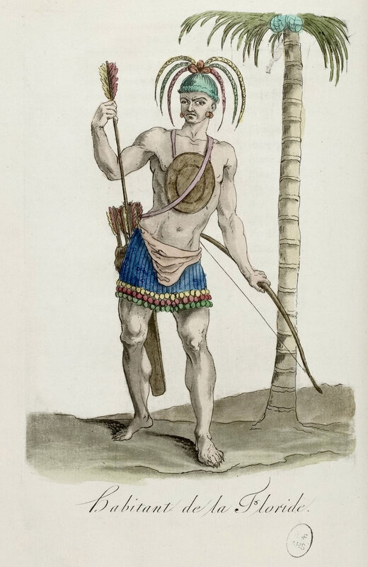 habitant de la Floride, dessin, 1784
