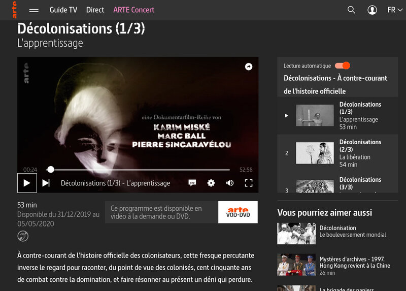 Arte décolonisation Afrique, déc 2019