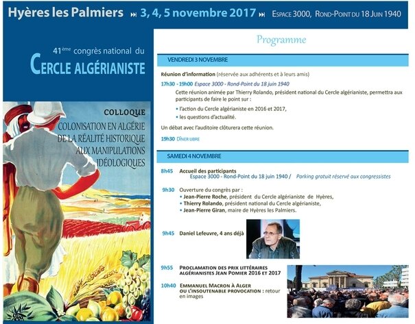 Cercle algérianiste congrès 1