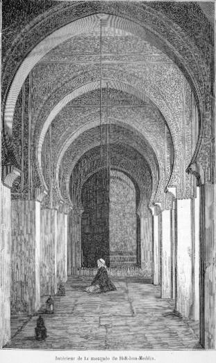 Int�rieur de la mosqu�e de Sidi-bou-Meddin.