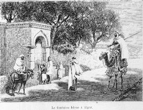 La fontaine bleue � Alger.