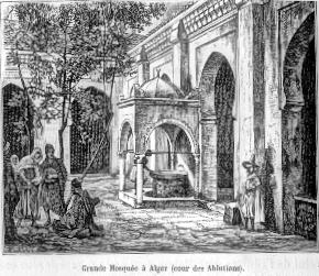 Grande Mosqu�e � Alger (cour des Ablutions).