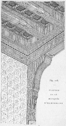 Fig. 108. - Plafond de la mosqu�e d'EL-BORDEINY.