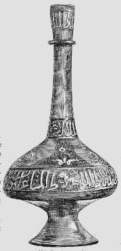 Fig. 120. - Vase blasonn� aux armes du sultan Beibars-El-Bondoukdary. (Collection E. Andr�.)