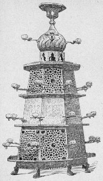 Fig. 128. - Lampe de la mosqu�e de Kalaoun.
