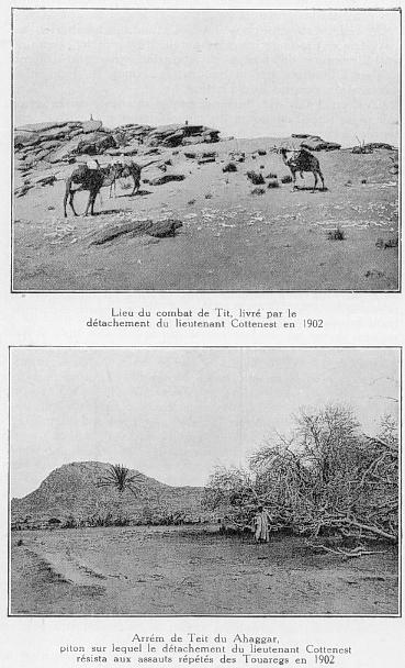 En haut: Lieu de combat de Tit, en bas: Arr�m de Teit du Ahaggar