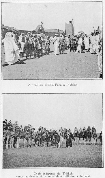 En haut: Arriv�e du colonel PAYN � In-Salah, en bas: Chefs indig�nes du Tidikelt