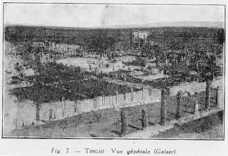 Fig. 7 - TIMGAD: Vue g�n�rale (Geiser)