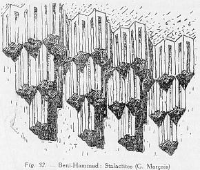 Fig. 32. - Beni-Hammad: Stalactites (G. Mar�ais)