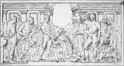 NAPOLEON III gracie ABD-EL-KADER, d'apr�s le bas-relief de Carpeaux, frontispice.