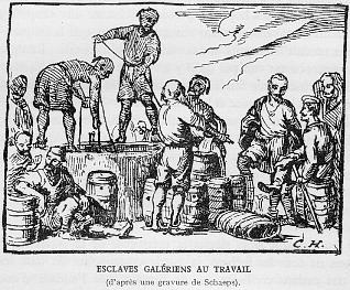 ESCLAVES GAL�RIENS AU TRAVAIL.