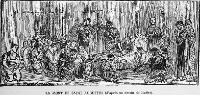 LA MORT DE SAINT AUGUSTIN (d'apr�s un dessin de Raffet).