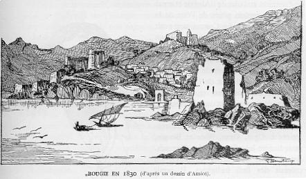 BOUGIE EN 1830 (d'apr�s un dessin d'Amiot). 