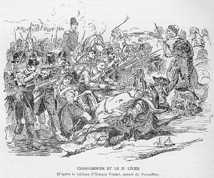 CHANGARNIER ET LE 2EME LEGER (d'apr�s le tableau d'Horace Vernet, mus�e de Versailles).