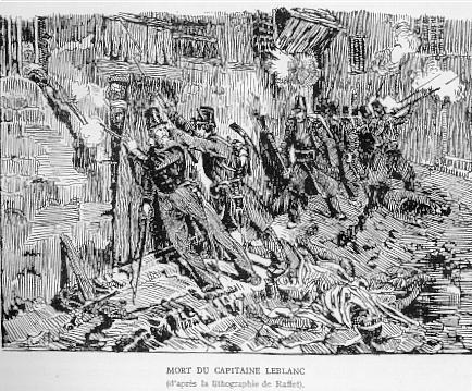 MORT DU CAPITAINE LEBLANC (d'apr�s la lithographie de Raffet).