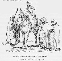 ABD-EL-KADER entour� des siens (d'apr�s un dessin de Legrand).