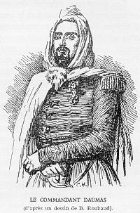 LE COMMANDANT DAUMAS (d'apr�s un dessin de B.Roubaud).