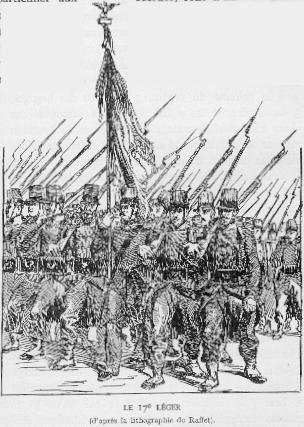Le 17�me L�ger (d'apr�s une lithographie de Raffet).