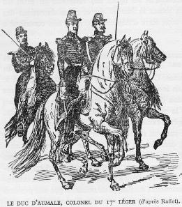 LE DUC D'AUMALE, Colonel du 17�me L�ger (d'apr�s Raffet).