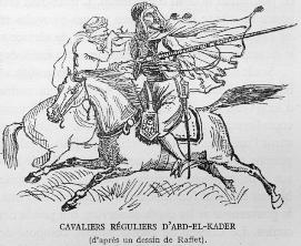 Cavaliers r�guliers d'ABD-EL-KADER (d'apr�s un dessin de Raffet).