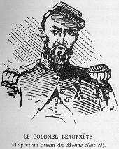 Le colonel Beaupr�te (d'apr�s un dessin du Monde illustr�).