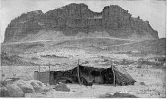 LE HOGGAR - Tente Targuia au pied du mont Akaraka. - D'apr�s le tableau de Paul-Elie DUBOIS).