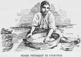 Femme pr�parant le couscouss