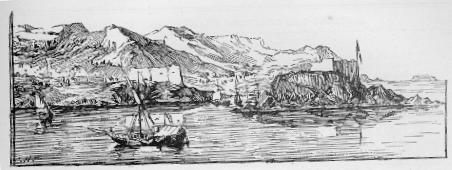 VUE DE CHERCHELL, d'apr�s Matharel, frontispice.