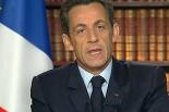Nicolas Sarkozy pr&eacute;sente ses voeux aux Fran&ccedil;ais le 31 d&eacute;cembre 2008.
