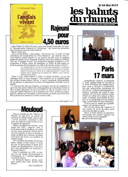 Accès au Sommaire et aupdf des Bahuts 63 mai 2013