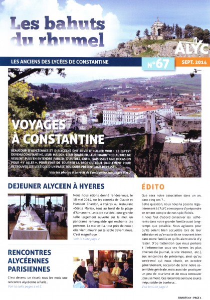 Une-Bahuts du Rhumel n°67-sept2014-