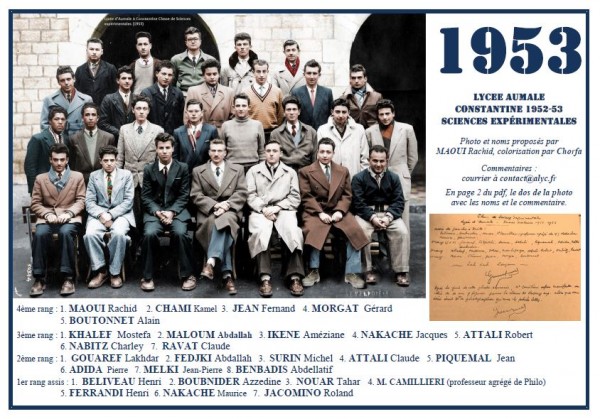 Aumale-1952-53-Sciences-Exp-Rachid-Maoui-colorisé par Chorfa