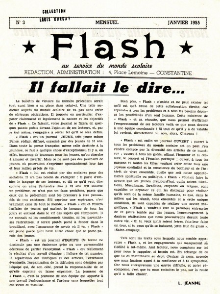 Une-Flash-n° 3-Janvier-1955-pilote-TN-100p