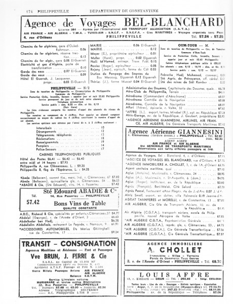 Une-Annuaire-PTT-Cne1960--Philipvil-p174-185