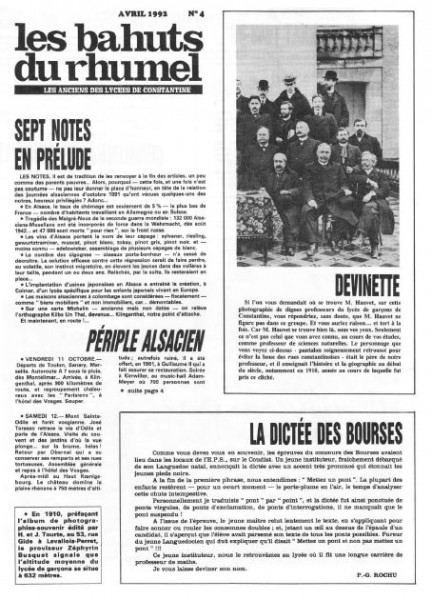 Une-Bahuts n° 4-avril 1992