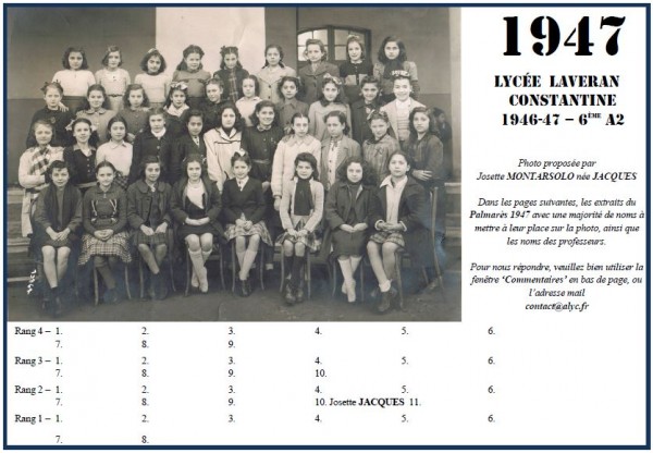 Une-L-1946-47-6eA2-Josette JACQUES