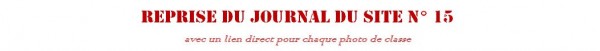 Reprise journal du site 15