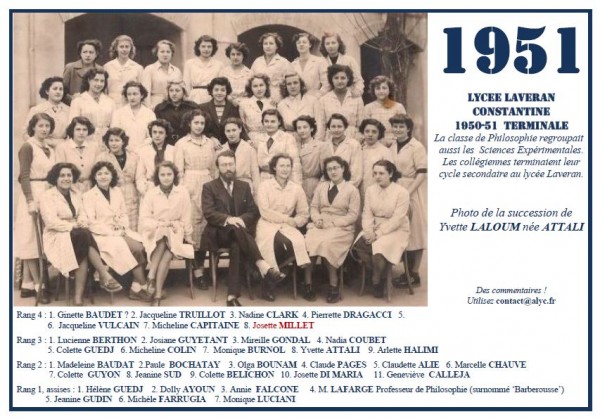 Une-L-1951-Philo 2 avec ScExp-succession LALOUM