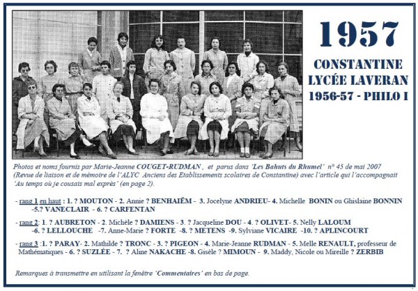 Une-Laveran-1956-57-Philo I-MJCouget-Rudman-Bahuts-45-