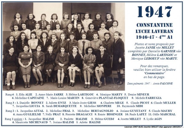 Une-L-1947-4eA1-Josette-MILLET