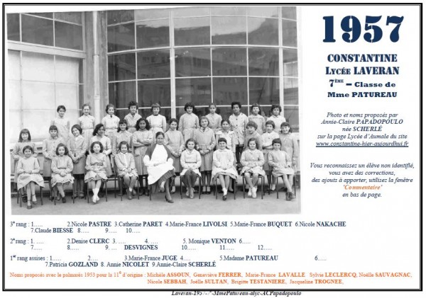Une-L-1957-7e-Mme PATUREAU-Annie-Claire Papadopoulo2