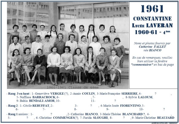 Une-Laveran-1960-61-4e-Catherine BIANCO-2