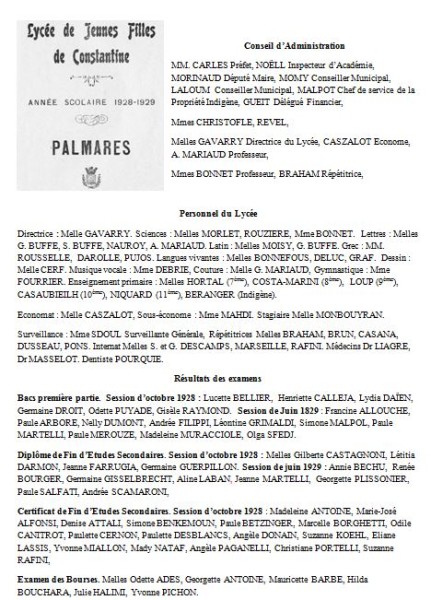 Une-Laveran-Palmarès-1929-AMP-noms alphabétique par niveau