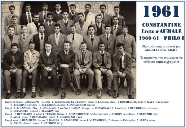 Une-Philo 1960-61 avec Ahmed ADJEL 2
