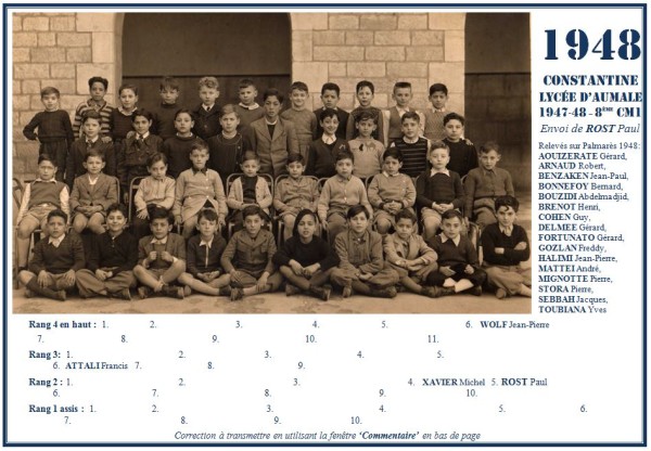 Une-Aumale-1947-48-8e-CM1-Paul-ROST