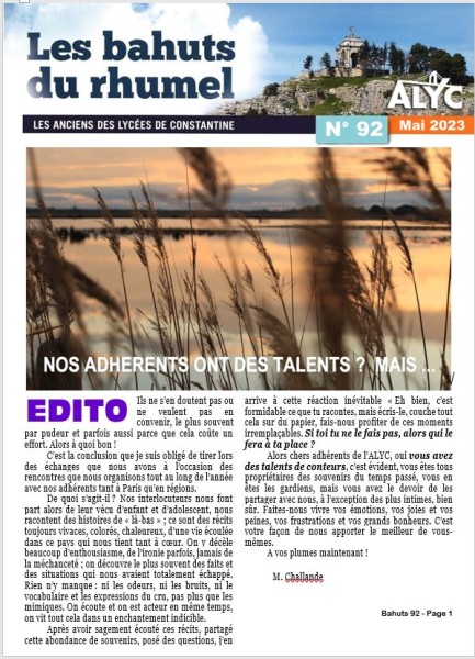 Une à la Une-B 92-Mai 2023-pour site
