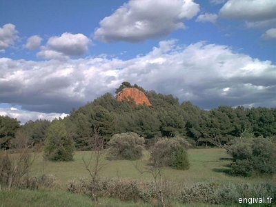 Ce paysage n'existe plus depuis l'incendie qui d�truira 1246 hectares de garrigue et de pins sur la commune de Vitrolles le 24-25 juillet 2004